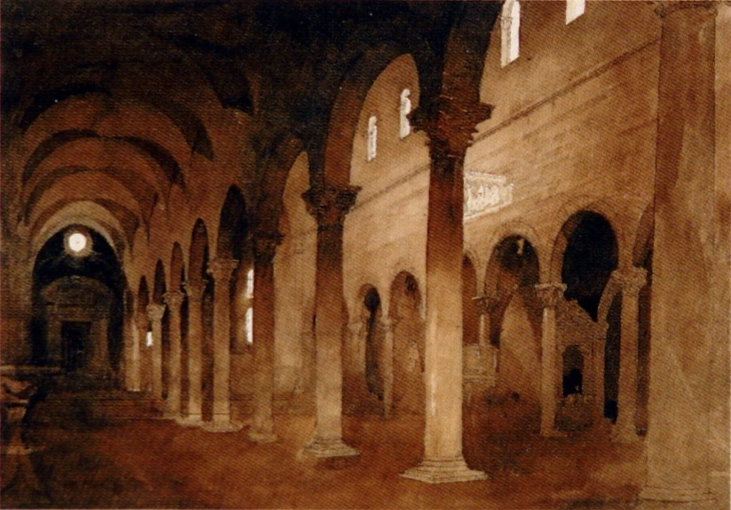 Interno di San Frediano, Lucca, 1845